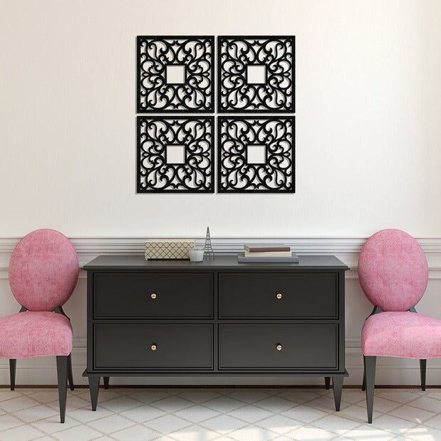 Floral Elegance Stylish Wood Wall Decor
