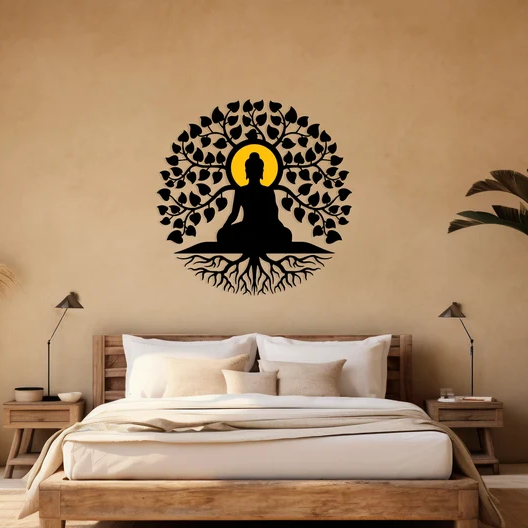 Buddha Tree of Life Wood Wall Decor