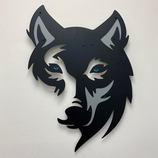 Wolf Head Wood Wall Decor