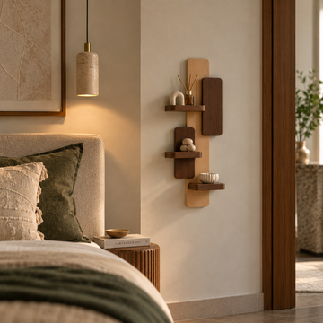 Neya Modern Wooden Display Shelf