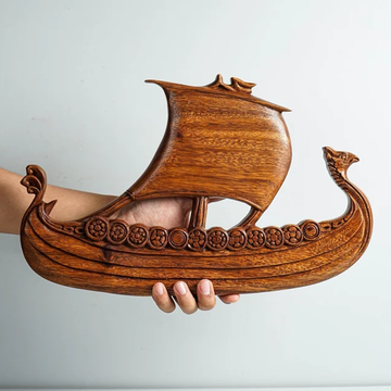 Viking Ship Wood Wall Decor