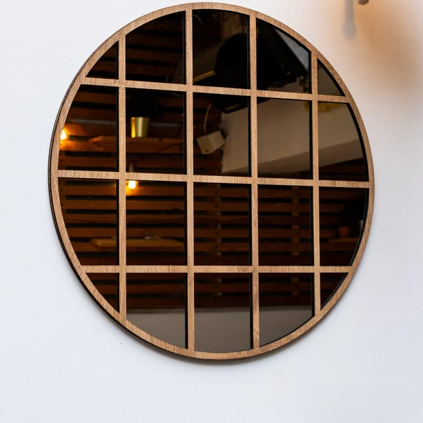 Infinity Circle Mirror Wood Wall Decor