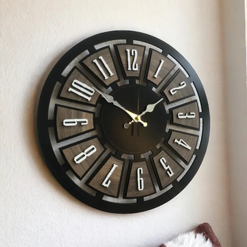 Minimal Oak Wall Clock