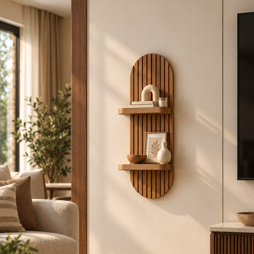 Kosha Wooden Wall Shelf