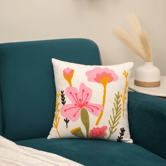 Floral Whispers Cushion Cover