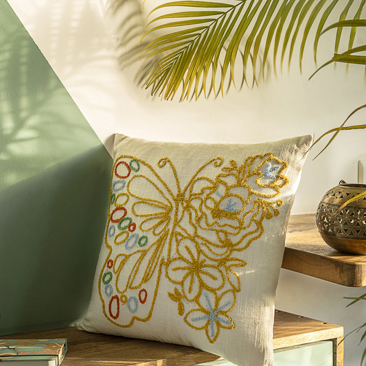 Butterfly Garden Bloom Cushion Cover