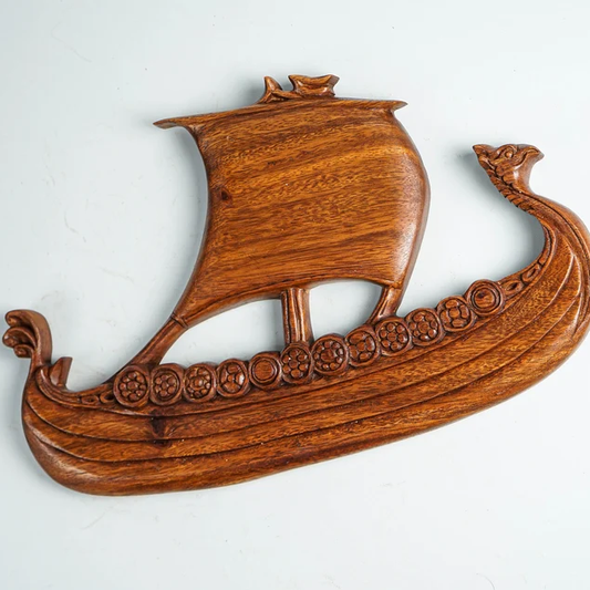 Viking Ship Wood Wall Decor