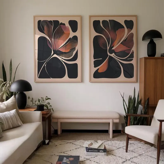Contemporary Botanical Set Of 3 Wall Painting