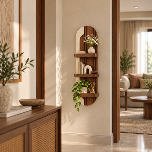 Akaar Wooden Wall Shelf