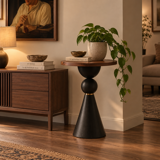Obsidian Contemporary Black Wood Table