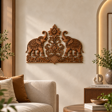 Gaja Riwaayat Traditional Wood Wall Decor