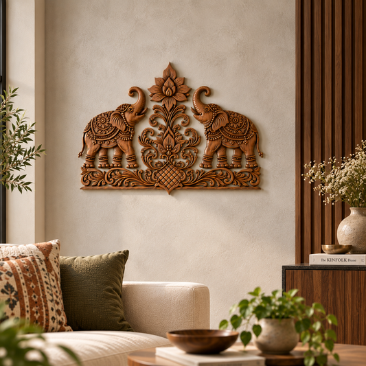Gaja Riwaayat Traditional Wood Wall Decor