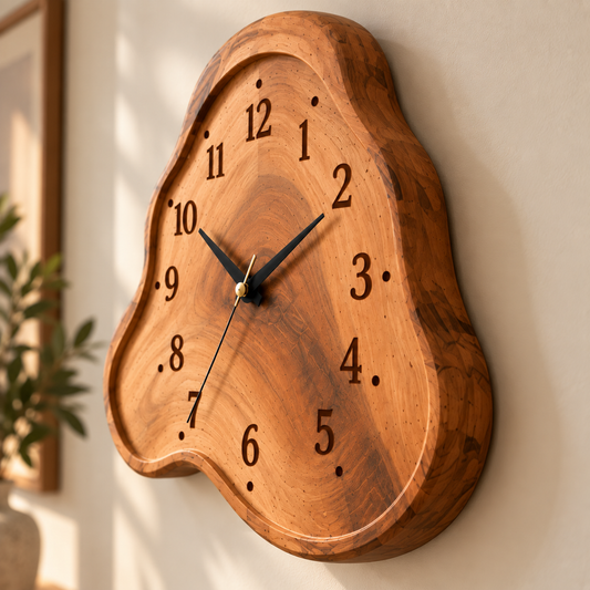 Kosha Natural Mango Wood Wall Clock