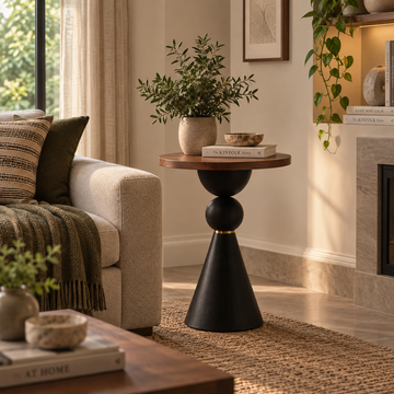 Obsidian Contemporary Black Wood Table
