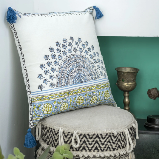 Bloom in Blue Cushion Cover