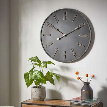 Black Matte Finish Wood Wall Clock