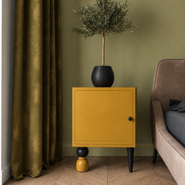 Aaro Modern Wooden Bedside Table with Storage