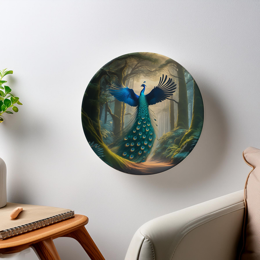 Skyward Peacock Wall Plate