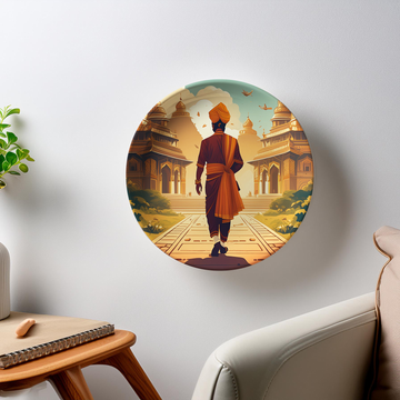 Rajasthani Pilgrim Plaque Wall Plate