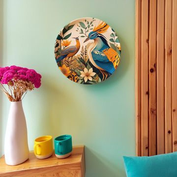 Leafy Splendor Peacock Wall Plate