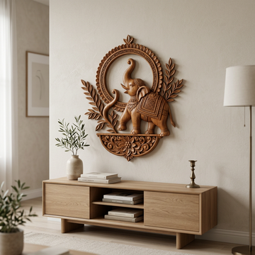 Traditional Elephant Wooden Wall Art