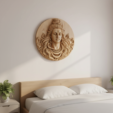 Shiv Shambhu Wood Wall Decor
