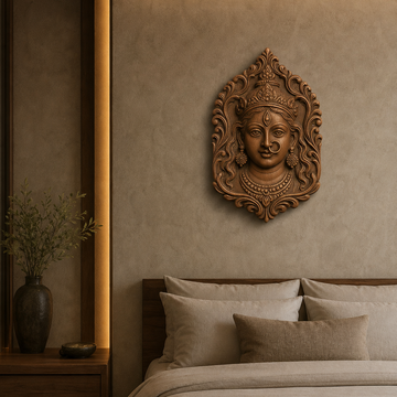 Goddess Parvati Wood Wall Decor