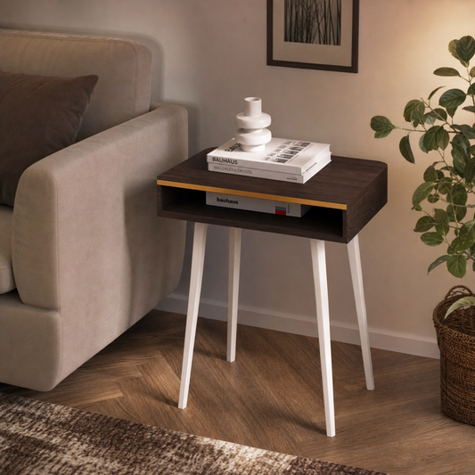 Alto Tall Freestanding Wood Bedside Table