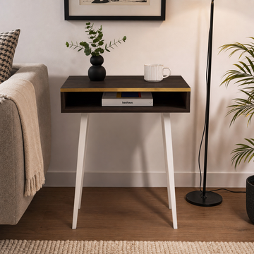 Alto Tall Freestanding Wood Bedside Table