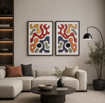 Colorful Boho Wood Wall Décor ( SET OF 1 )