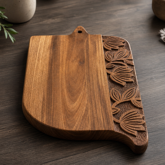 Carved Edge Mango Wood Cutting Board