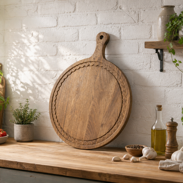 Round Mango Wood Cutting Board