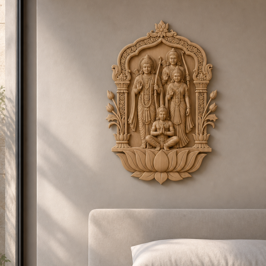 Ram Darbar Wood Wall Decor
