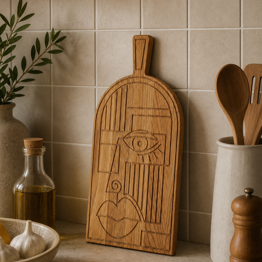 Laser Carved Wooden Chopping Board