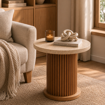 Veyra Modern Wooden Accent Table