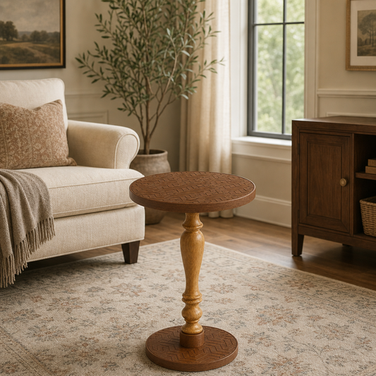 Organic Abstract Design Wood Stool
