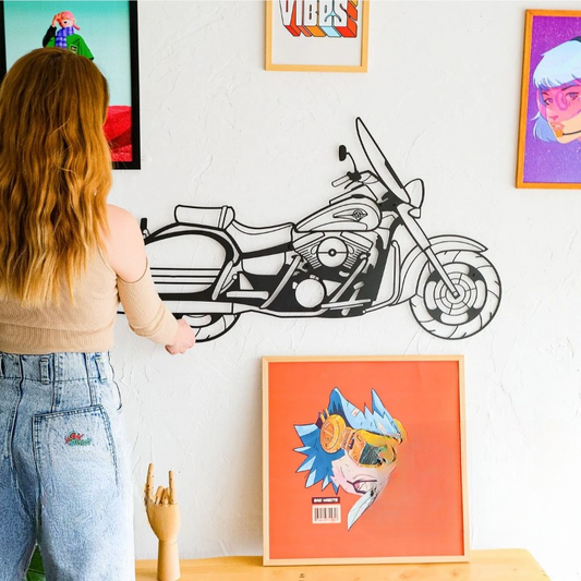 Harley Davidson Road King Wood Wall Decor