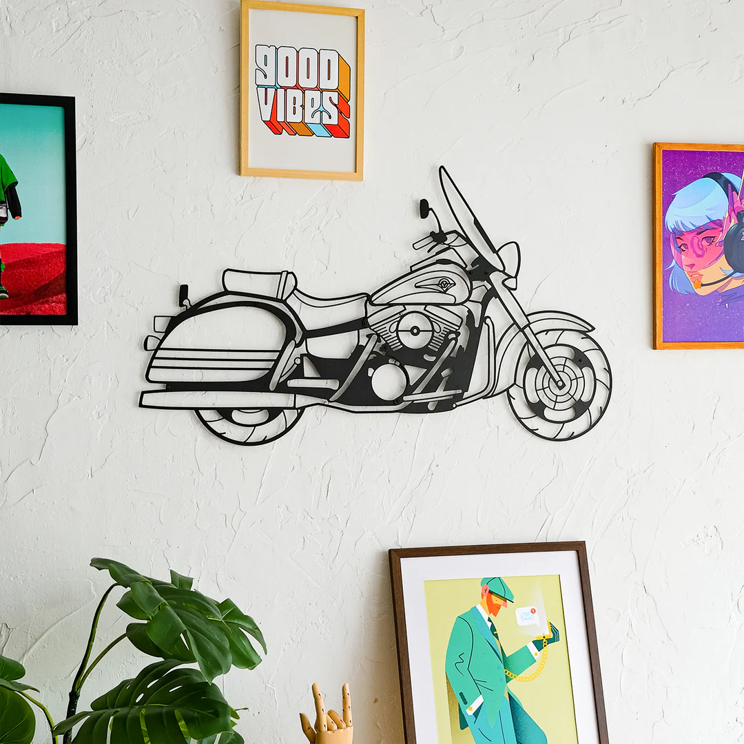 Harley Davidson Road King Wood Wall Decor