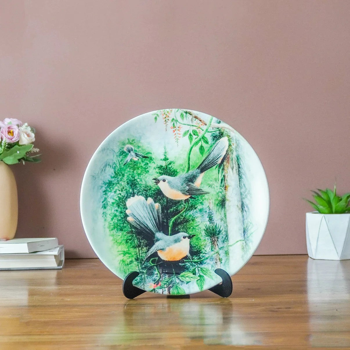 Winged Whimsy Birds Life Wall Plate