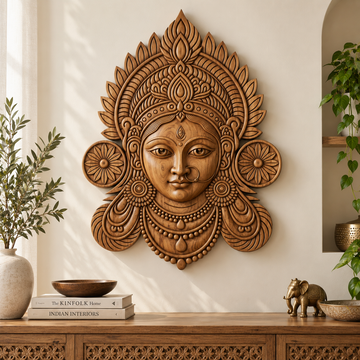 Goddess Parvati Wood Wall Decor