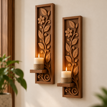 Vanya Leaf Wooden Wall Hanging