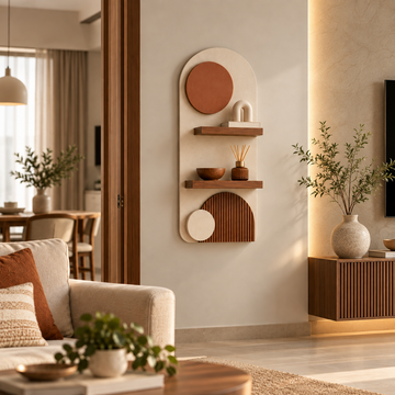 Riva Contemporary Wooden Wall Shelf