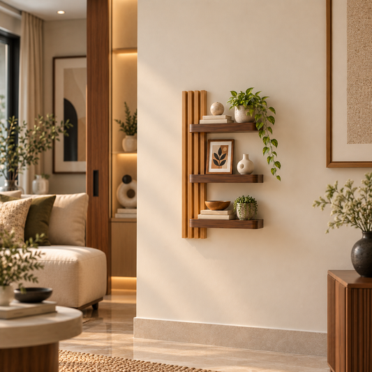 Veya Modern Wooden Wall Shelf