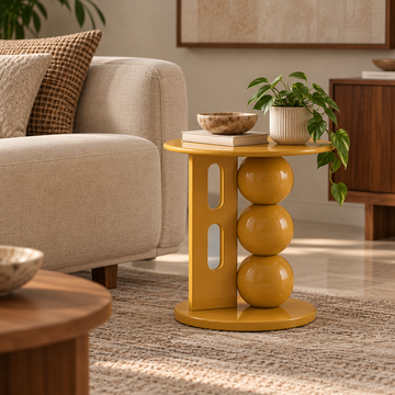 Statement Yellow Accent Side Table