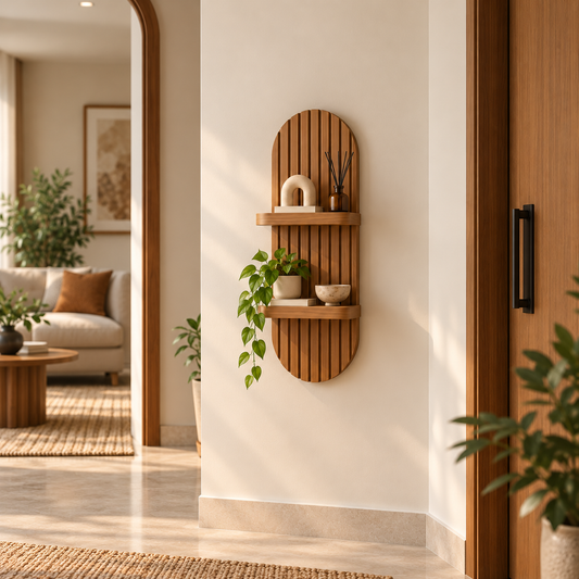 Kosha Wooden Wall Shelf