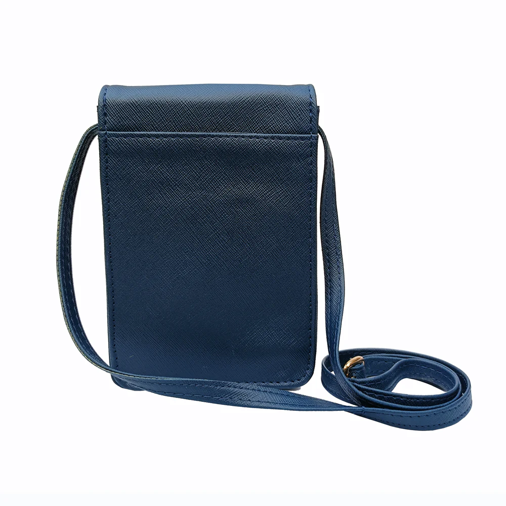 Structured Mobile Pouch - Blue Patola Bag