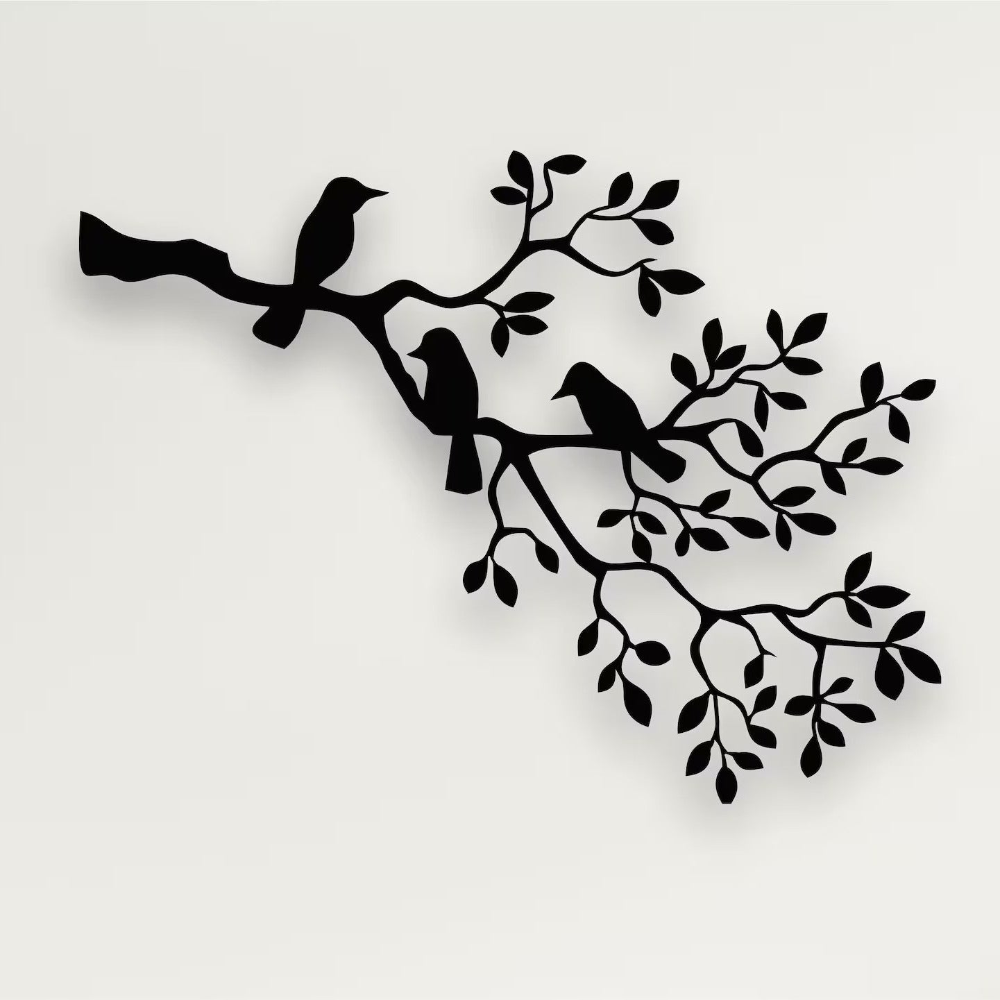 Whimsical Perch Bird On The Branch Wood Wall Decor
