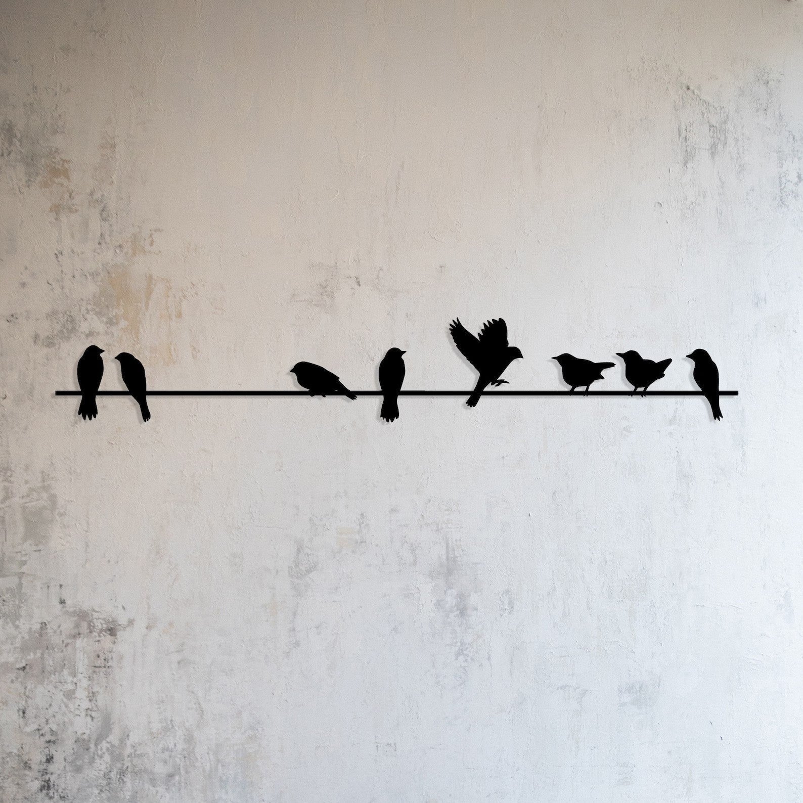 Bird On The Wire Wood Wall Decor