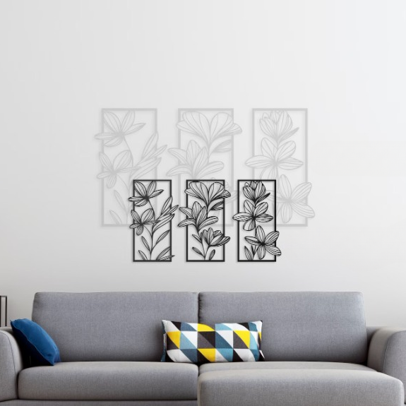 Botanical Bloom Trio 3-Piece Floral Wood Wall Decor