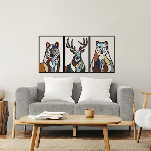 Animals Modern Design Wood Wall Decor
